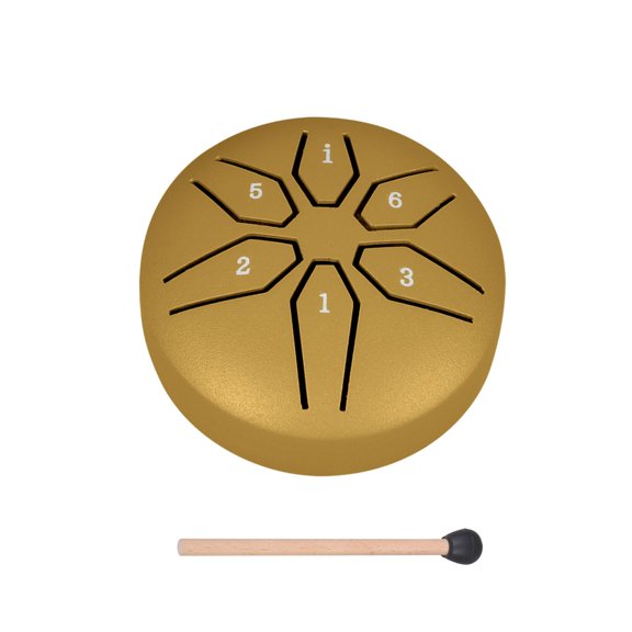 Misright 6 Note Steel Tongue Drum 3 Inch Size Promoting Mindful Stress Relief And Yoga Crafted From Steel