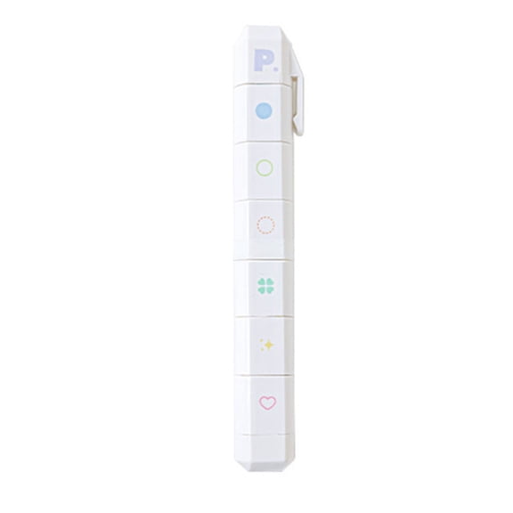 Misright 6 Pattern in 1 ABS Stamp Pen For Planner Diaries Scrapbooking Card Making