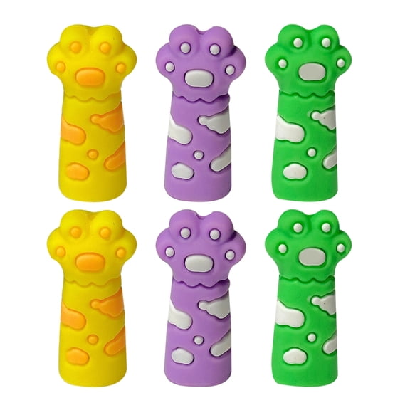 Misright 6 Pcs Cats Claw Pencil Caps Pencil Extender Holder Silicone Pencil Toppers