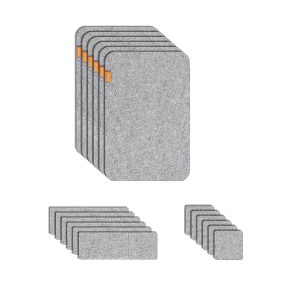 Misright 6 Piece Felt Table Mats Coasters Set Stain Resistant for Cafes Home Use