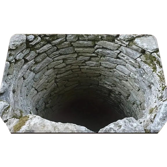 Misright Absorbent Front Door Mat With 3D Optical Illusion Design Nonslip For Safety