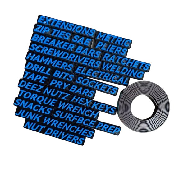 Misright Adhesive Tool Chest Label Stickers for Garage Drawers and Repair Benches