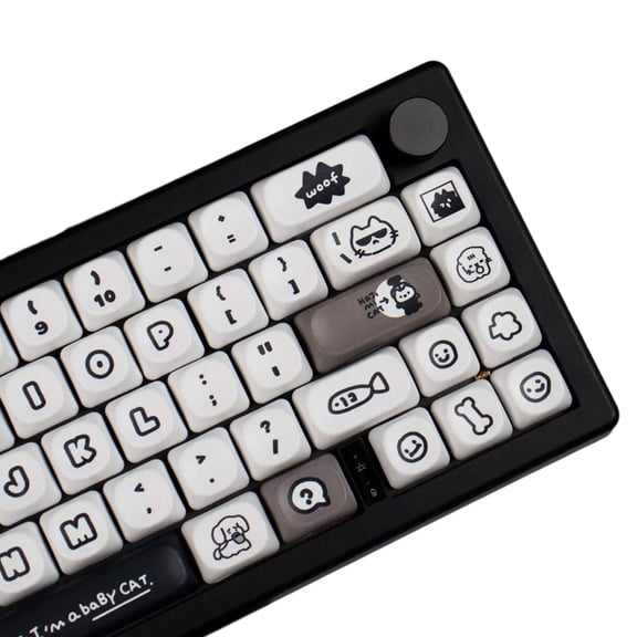 Misright Adorable Cats Sublimation PBTs 140Key Mechanical Keyboards