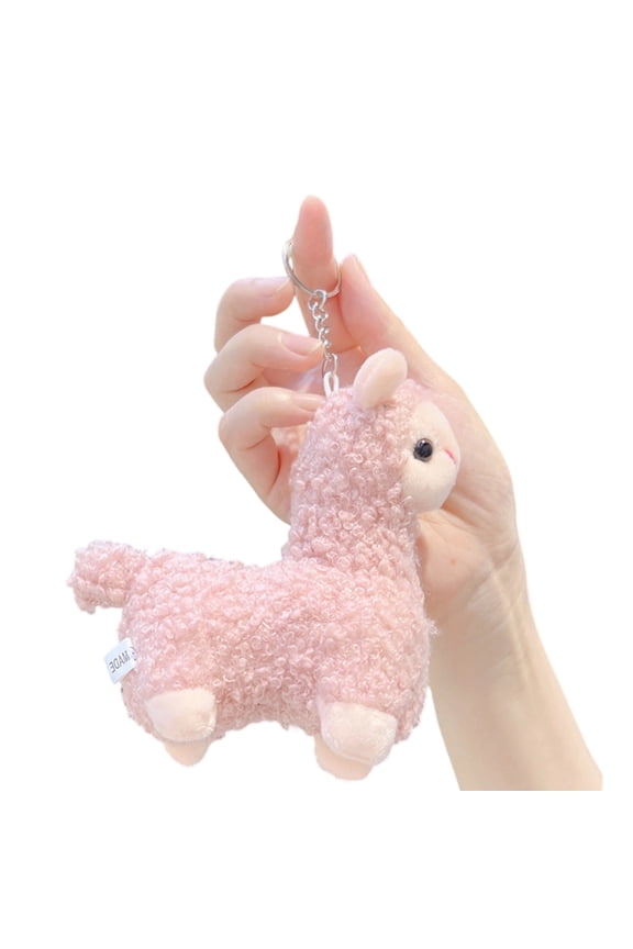 Adorable Llamas Plush Keyring Lightweight 12Cm Hanging Ornament For Keys