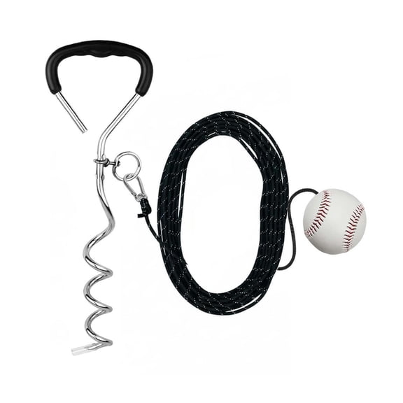 Misright Alloy Steel Baseball Swings Trainer With 50 Feet Retractable Rope And Ball