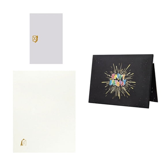 Misright Animated Flower Garden Birthday Card with LED Lights Handmade Greeting Card