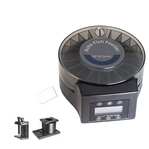 Misright Aquarium Automatic Feeder Food Container Fish Food Granule Pellet Dispenser