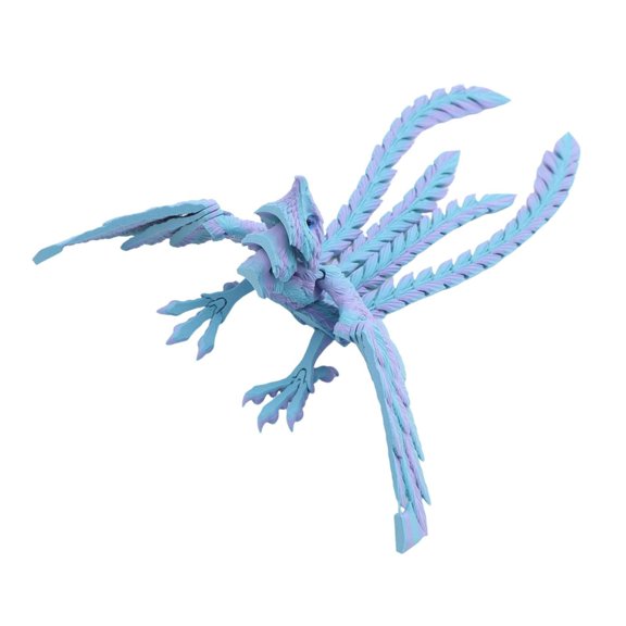 Misright Articulated Phoenixes Sculpture with Movable and Joints, 3D Printed Home Decor