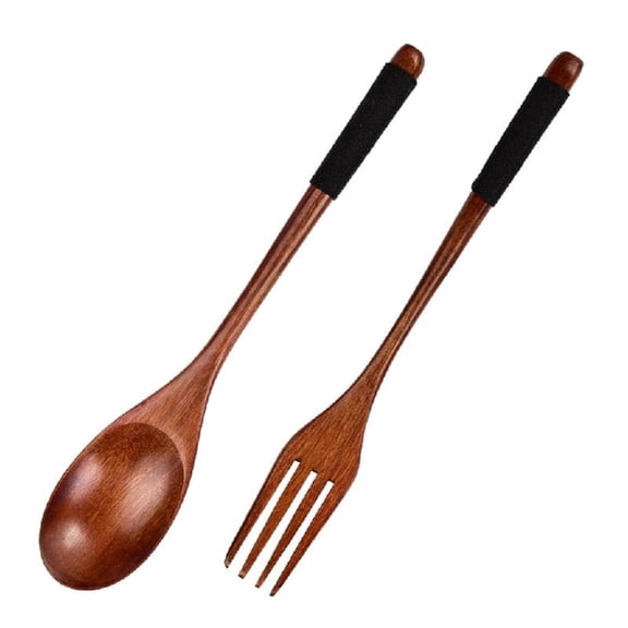 Misright Artisanal Crafted Wooden Spoon Fork Set Japanese Design For Modern Kitchens