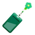 thumbnail image 1 of Misright Beaded Flower Clear Card Protector Retractable ABS Badge Holder Waterproof, 1 of 8