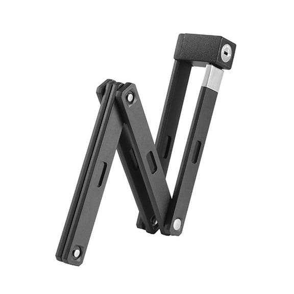 Misright Bicycles Folding Lock with Key Fold Chain Heavy Duty Metal Folding Lock