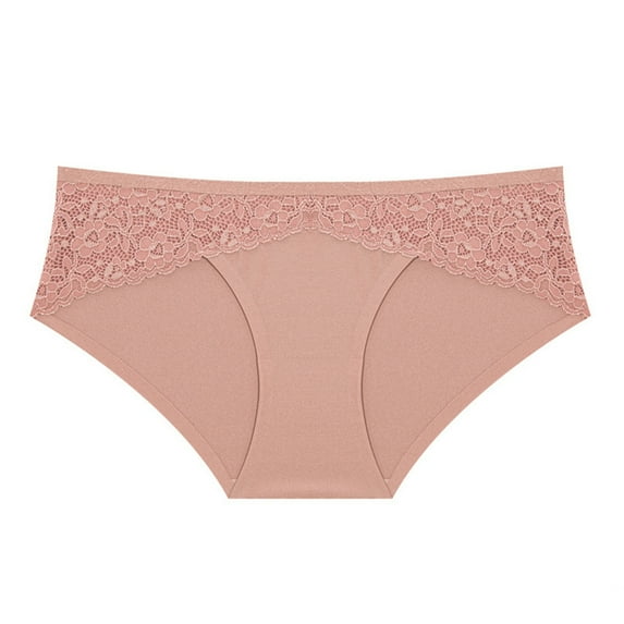 Misright Breathable Womens Underwear Invisible Edges Lace Embellished Quick Dry