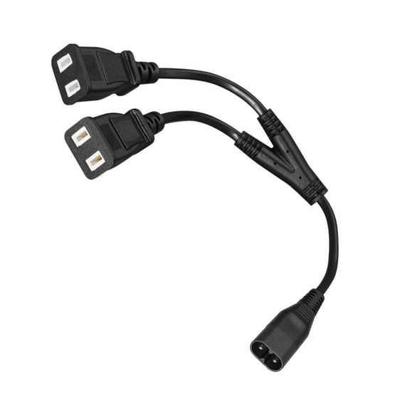 Misright C8 to 2 Pin Socket Power Cord Power Distribution Cable Metal Texture