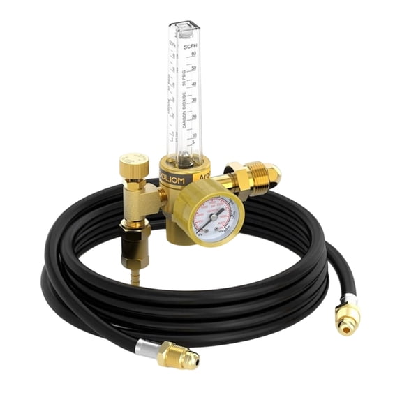 Misright CO2 Argon Regulator Argon Flows Meter Gas Regulator Gauges for Mig Tig Weld