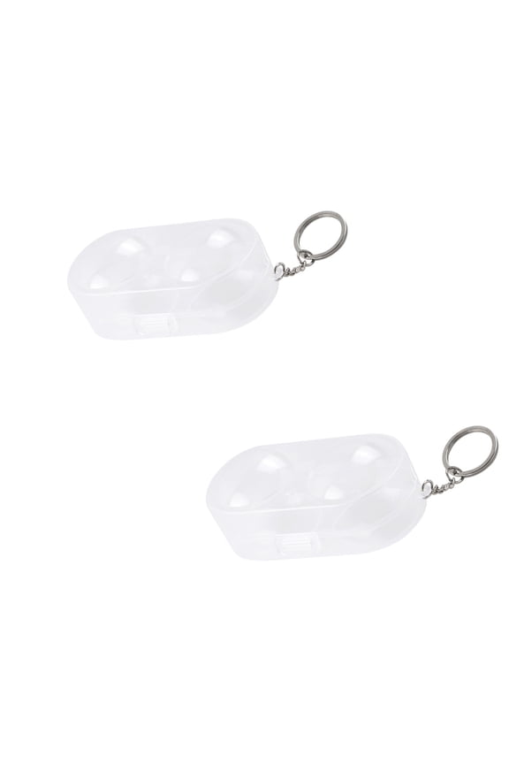 Clear Impact Resistant Pingpong Ball Box Keychain Clip For Sports Gear