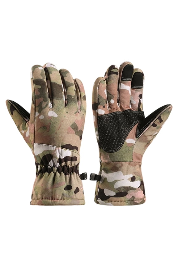 Cold Weather Gloves Windproof Warm With Antislip Palm For Winter Camping