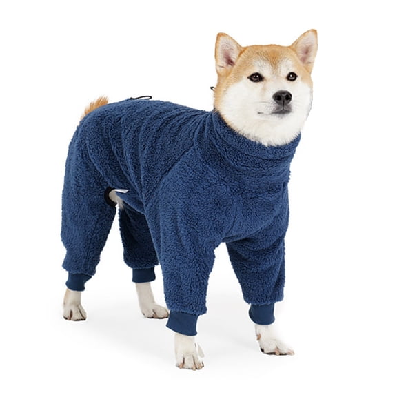 Misright Coldproof Dog Winter Coat With Double Side Plush Fleece Four Leg Dog Outfit
