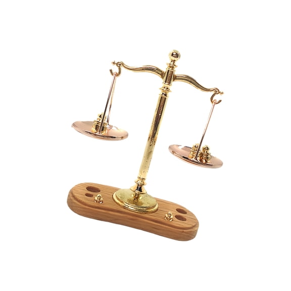 Misright Collectible Miniature Balance Scale Antique Design For 1/12 Doll House Display
