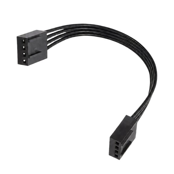 Misright Computer 4Pin PWMs Fan Power Cable Flat Black Wire For Efficient Cooling