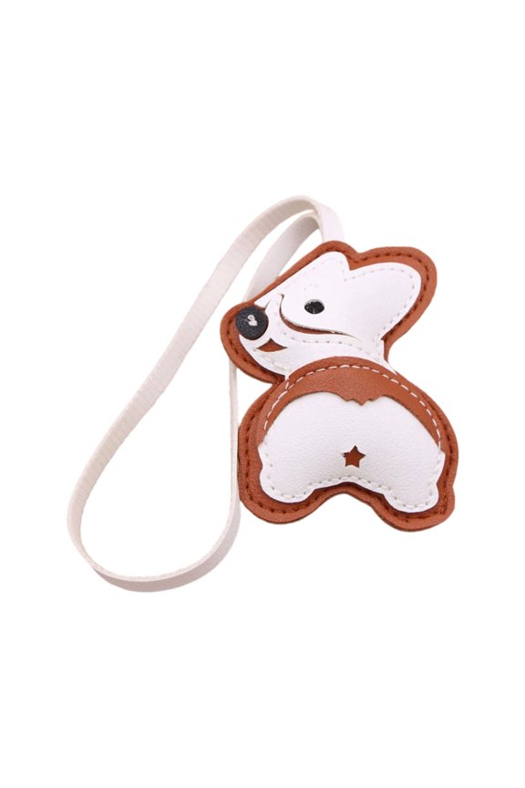 Corgi Butt Keyring PU Leather Bag Accessory For Backpacks Purses Decoration