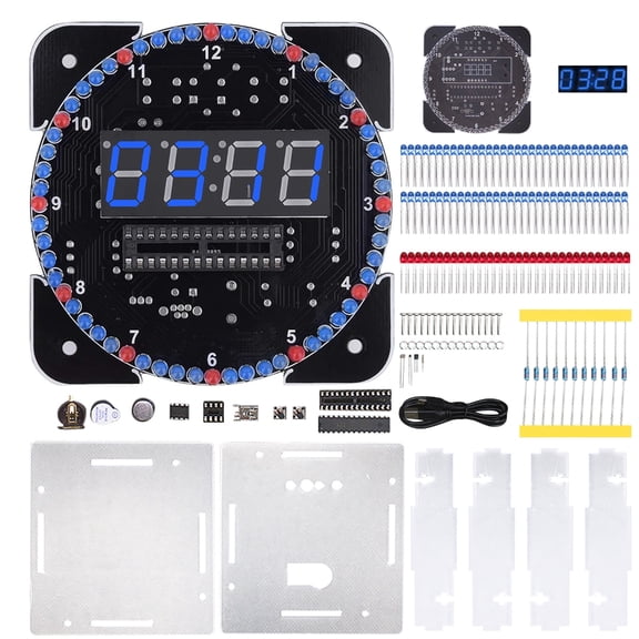 Misright DIY Electronic Clock Set, Multifunction Light Control Soldering Practice Set