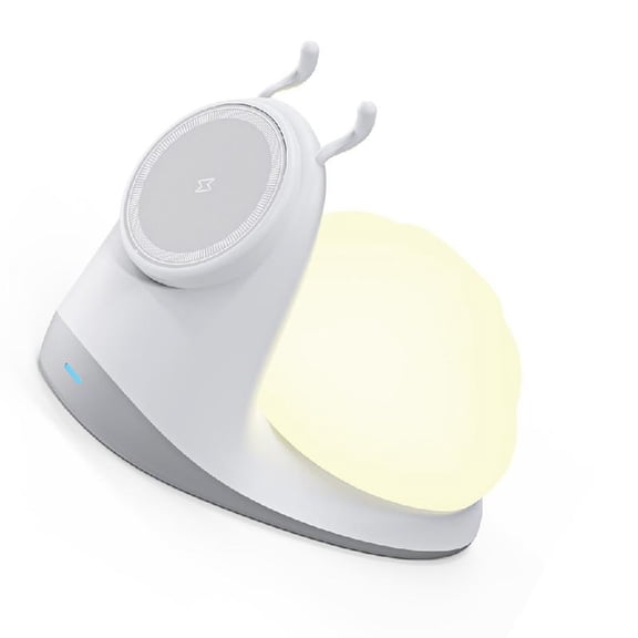 Misright Detachable Snail LED Night Lamp Magnetic Wireless 15W Fast Charging USB Type C