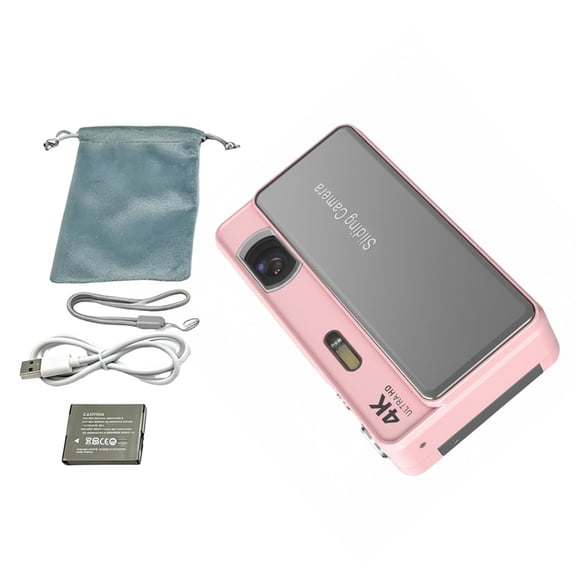 Misright Digital Camera, 64MP Autofocus 4K Sliding Camera, 16X Zooms 2.8Inch Screen