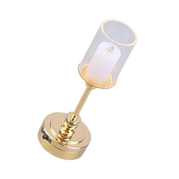 Misright Dollhouses Table Lamps Miniature LED Lighting Lamp for Indoor Scene Display