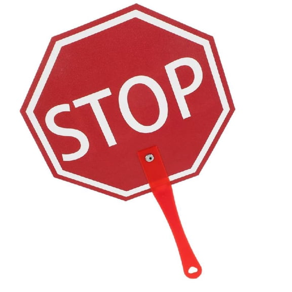 Misright Double Side Plastic Go/Staop Sign with Handle Teacher Classroom Teaching Aid