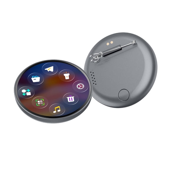 Misright Button Touchable Screen App Pin Cyber Dynamic LED Button Collectible Birthday