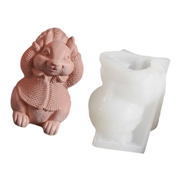 Misright Easy Use Squirrel Candle Maker Mould Christmas Crafting Tool