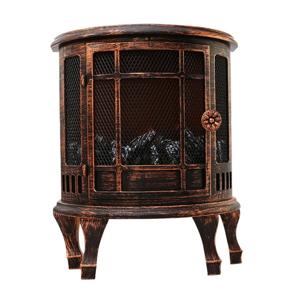 Misright Electric Fireplace, Room Decor, Fake Fireplace, Battery Operated, Portable