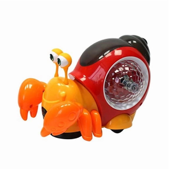 Misright Electric Robot Crab Toy Toddler Crawl Learning Toy with Colorful Light Sound