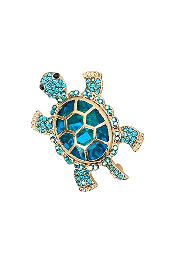 Elegant Turtles Shaped Brooch Alloy Crafted Pin With Detachable Safety Clasp