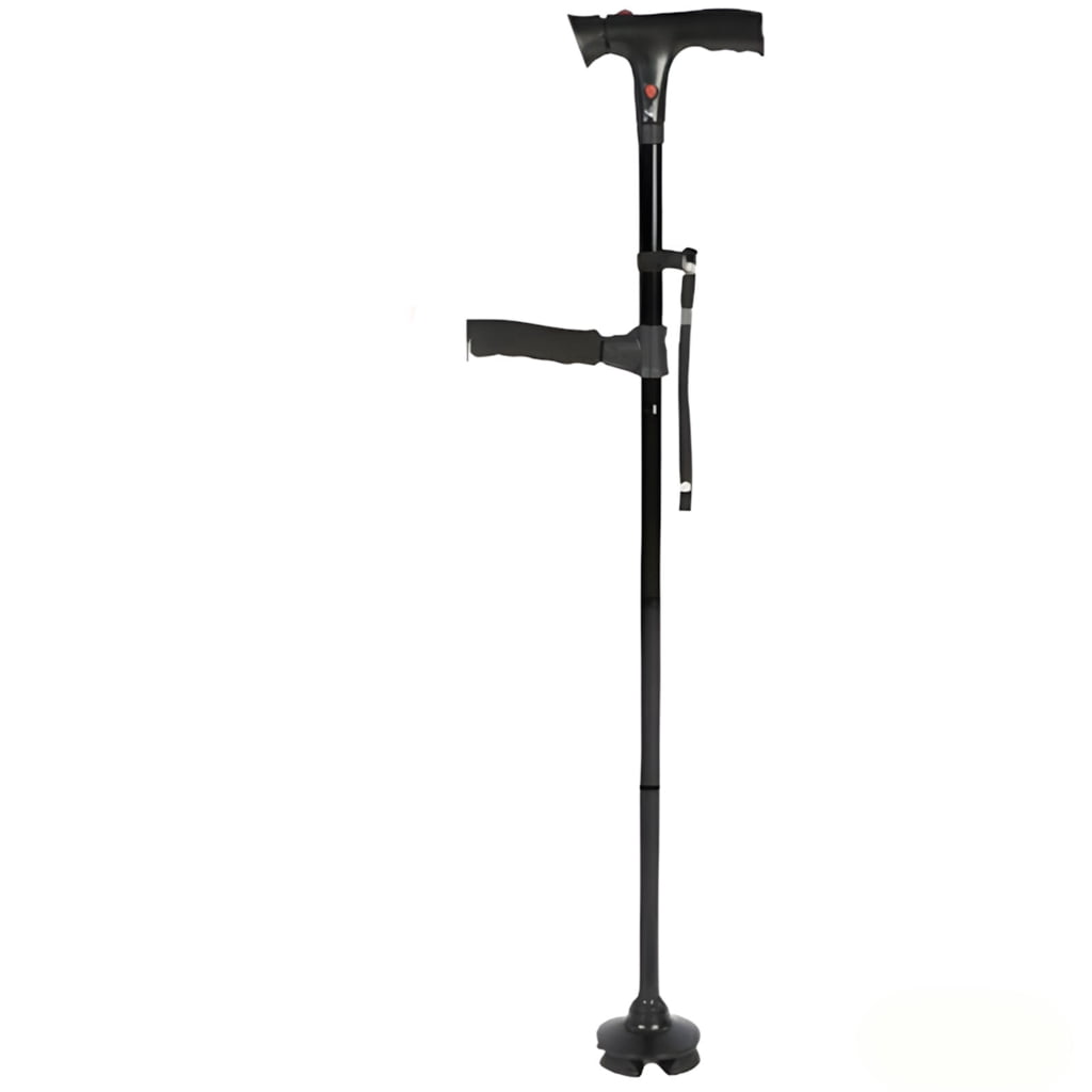 Misright Ergonomic Grip Walking Stick Four Leg Assist with Lighting and ...