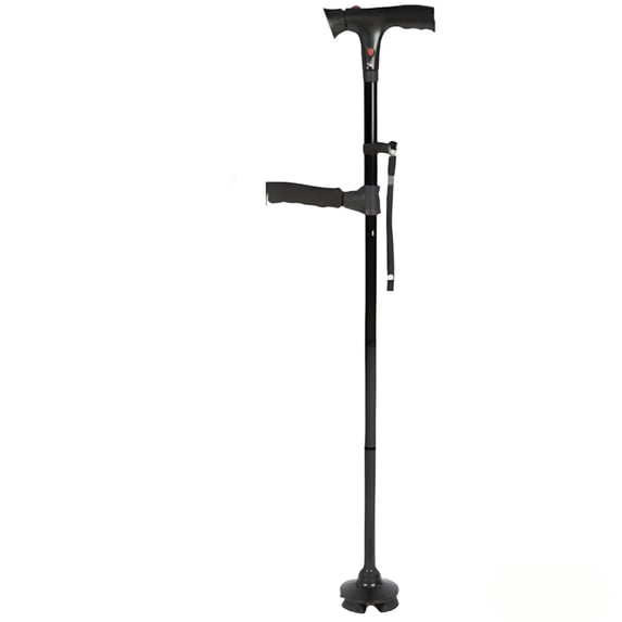 Misright Ergonomic Grip Walking Stick Four Leg Assist with Lighting and Crisis Alert Structure for Senior Motion