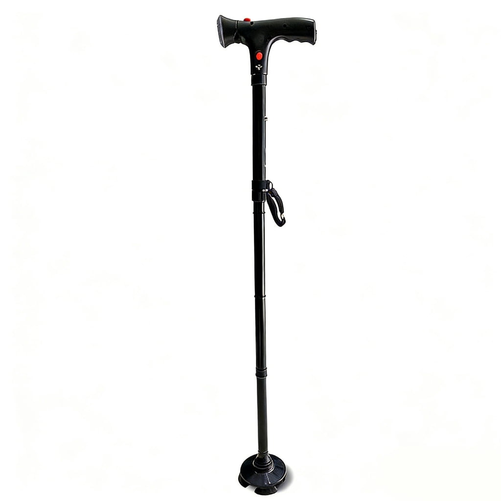 Misright Ergonomic Grip Walking Stick Four Leg Assist with Lighting and ...