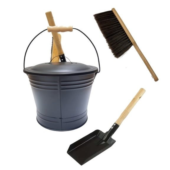 Misright Fireplaces Ashes Storage Bucket with Handle for Indoor Outdoor Maintenance