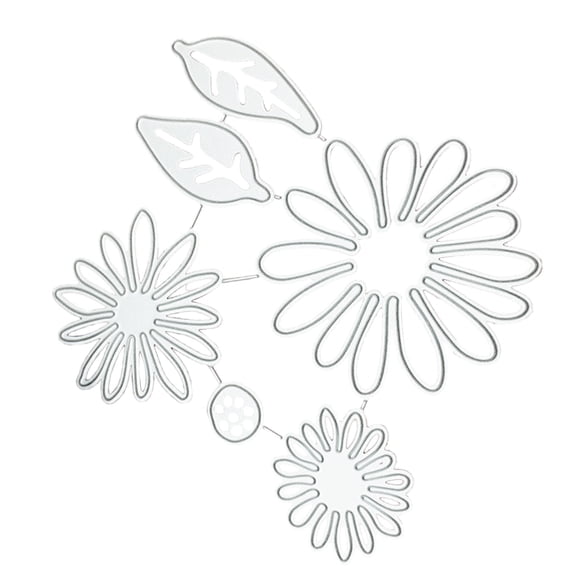 Misright Flower and Leaves Die Cuts for Birthday Card Party Invitation ...
