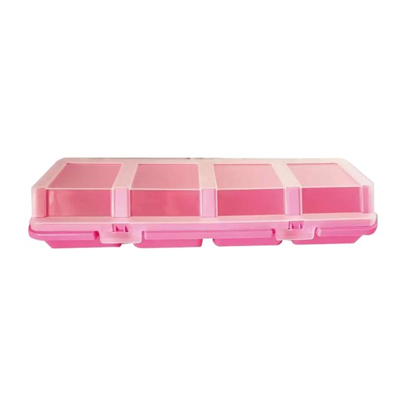 Misright Garage Hardware Sorting Box with 4 Sections and Clear Top Cover