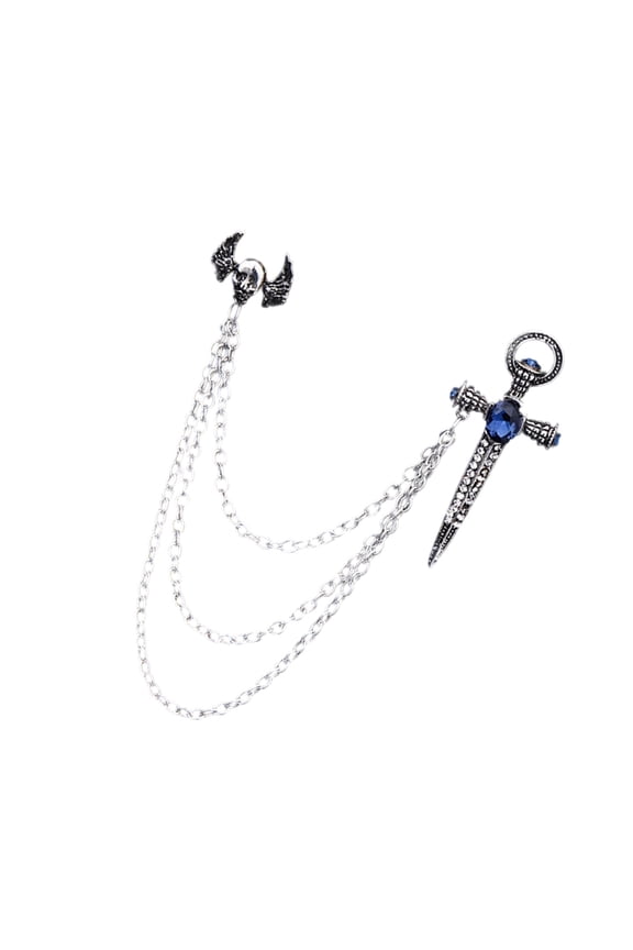 Golden Winged Crucifix Swords Pin Secure Fastener Metal Formal Casual Wear