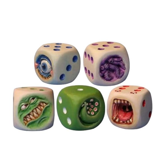 Misright Halloween Devil Dices Ornament 3x3x3cm Resin Party Game Dices For Halloween