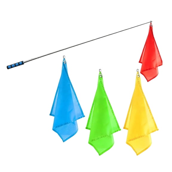 Misright Horse Training Flag with Telescopic Handheld Flagpoles For Horse Riding