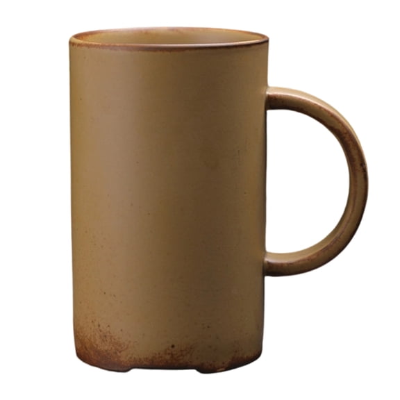 Misright Hot Beverage Cup 360ml with Round Handle and Pottery Texture