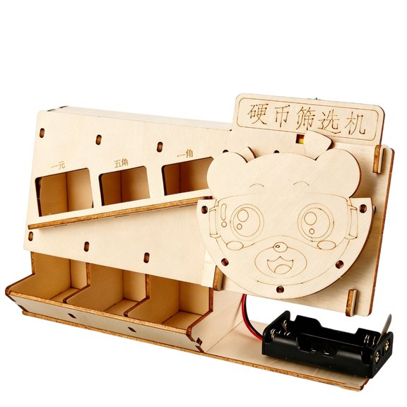 Misright Interactive Science Set Wood Handcraft Coin Sorter Machine For Physics Principles Teaching Assembly Fun