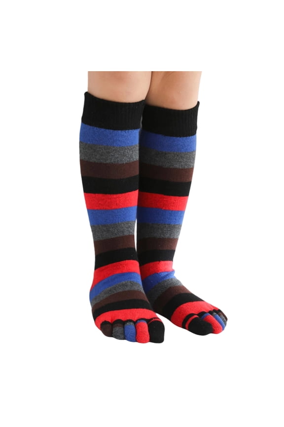 Kids Five Toe Socks Soft Cotton Long Tube Coverage