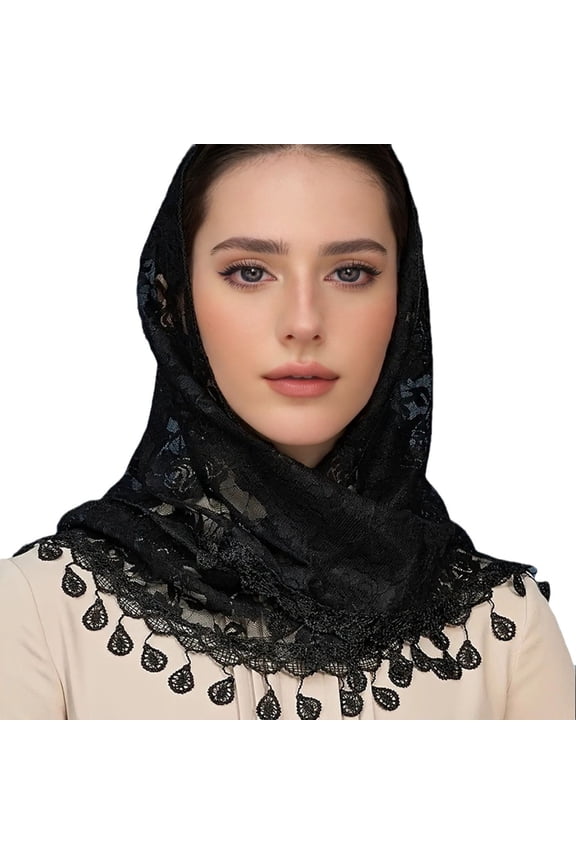 Lace Veils Flower Head Covering Catholic Chapel Bridal Headwrap Wedding Props