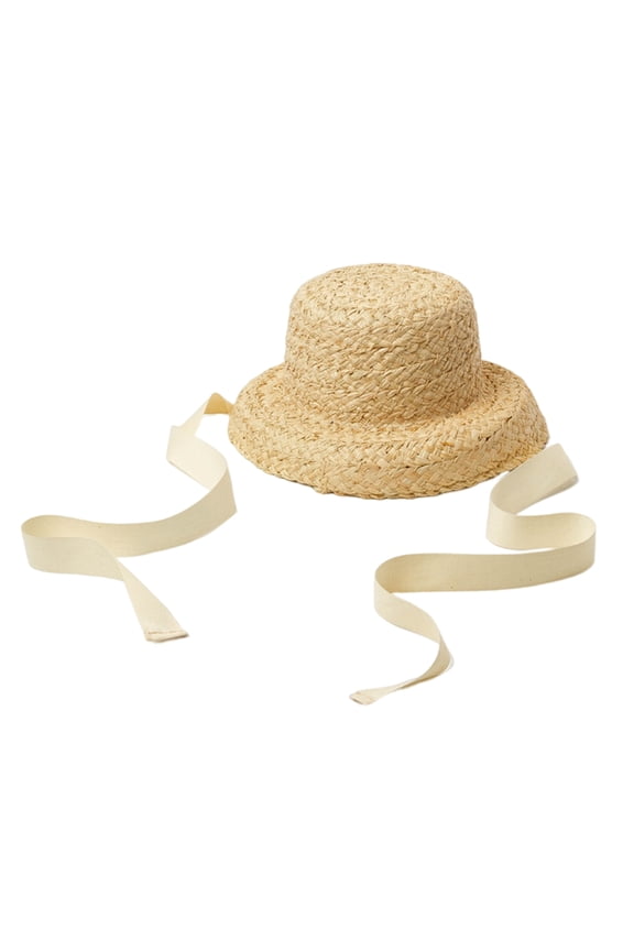 Large Brim Flat Top Hat for Girls Crochet Straw Hat Toddler Bonnet Raffia Hat