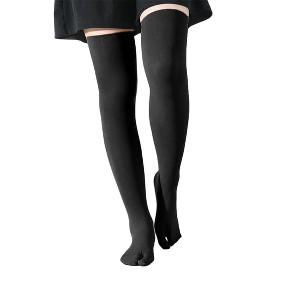 Misright Lightweight Split Toe Thigh High Socks Casual Sandal Split Two Toe Stockings
