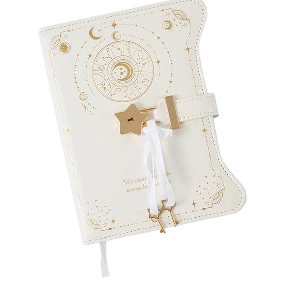 Misright Lockable Diary Notebook with Key Hardcover PU Journal 360 Pages for Writing